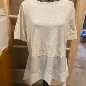 Simply Vera White Handkerchief T-Shirt Blouse, XL